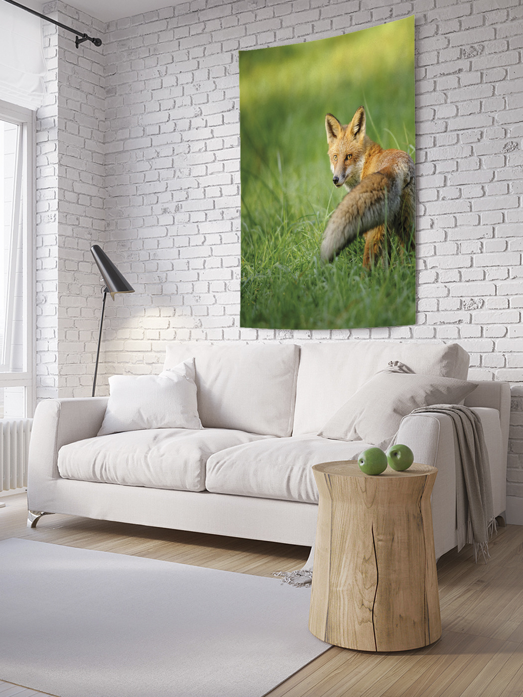 

Вертикальное фотопанно на стену JoyArty Лиса в траве 150x200 см, Лиса в траве