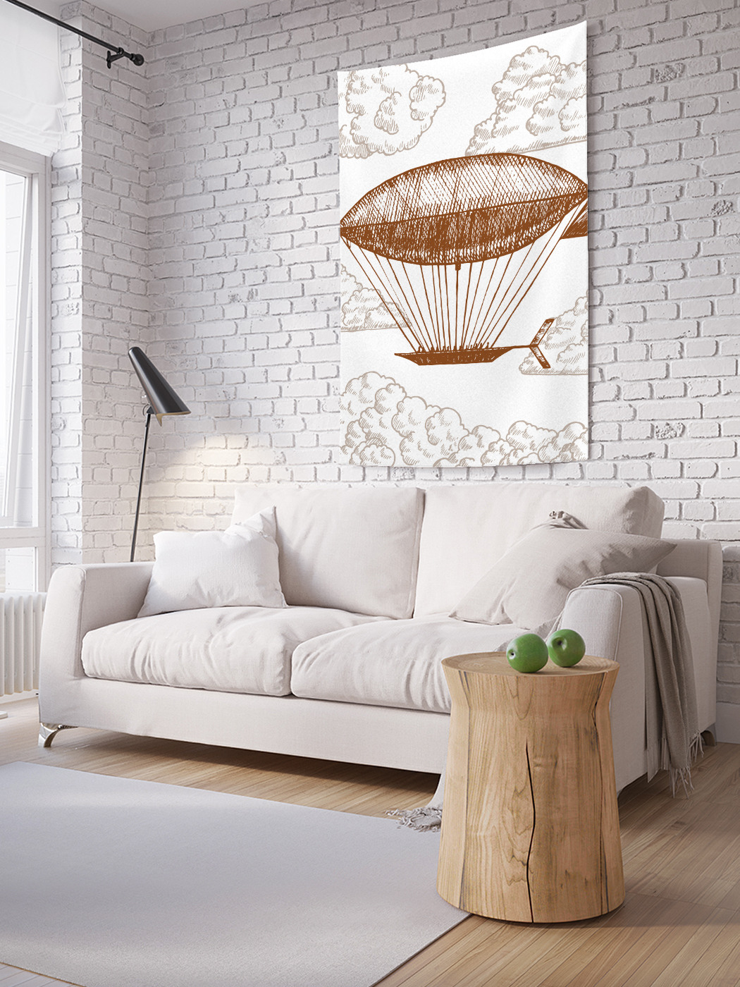 

Вертикальное фотопанно на стену JoyArty Ретро дирижабль 150x200 см, Ретро дирижабль