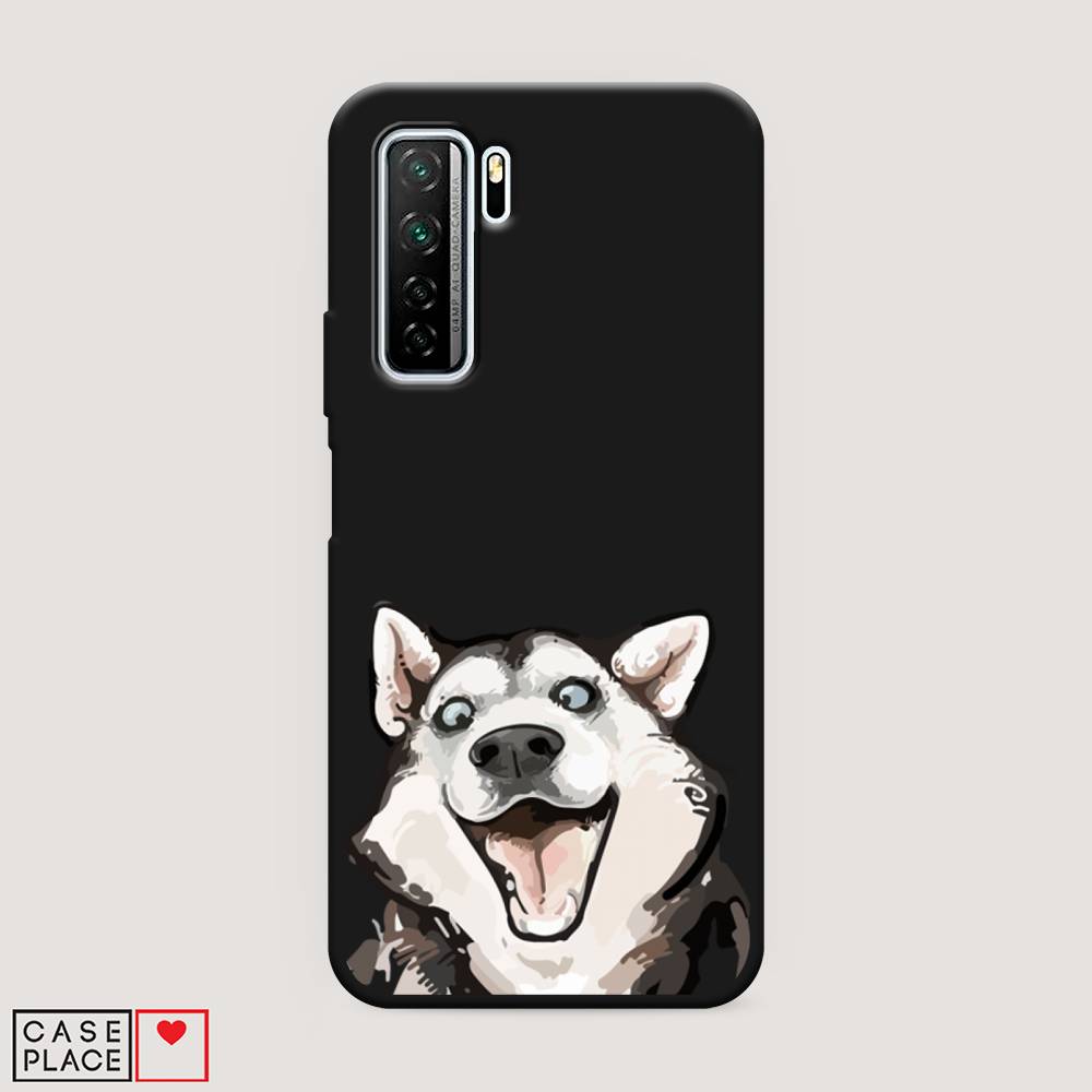 

Чехол Awog на Honor 30S (Global) "Радостный хаски", Белый;голубой;черный, 6102852-1