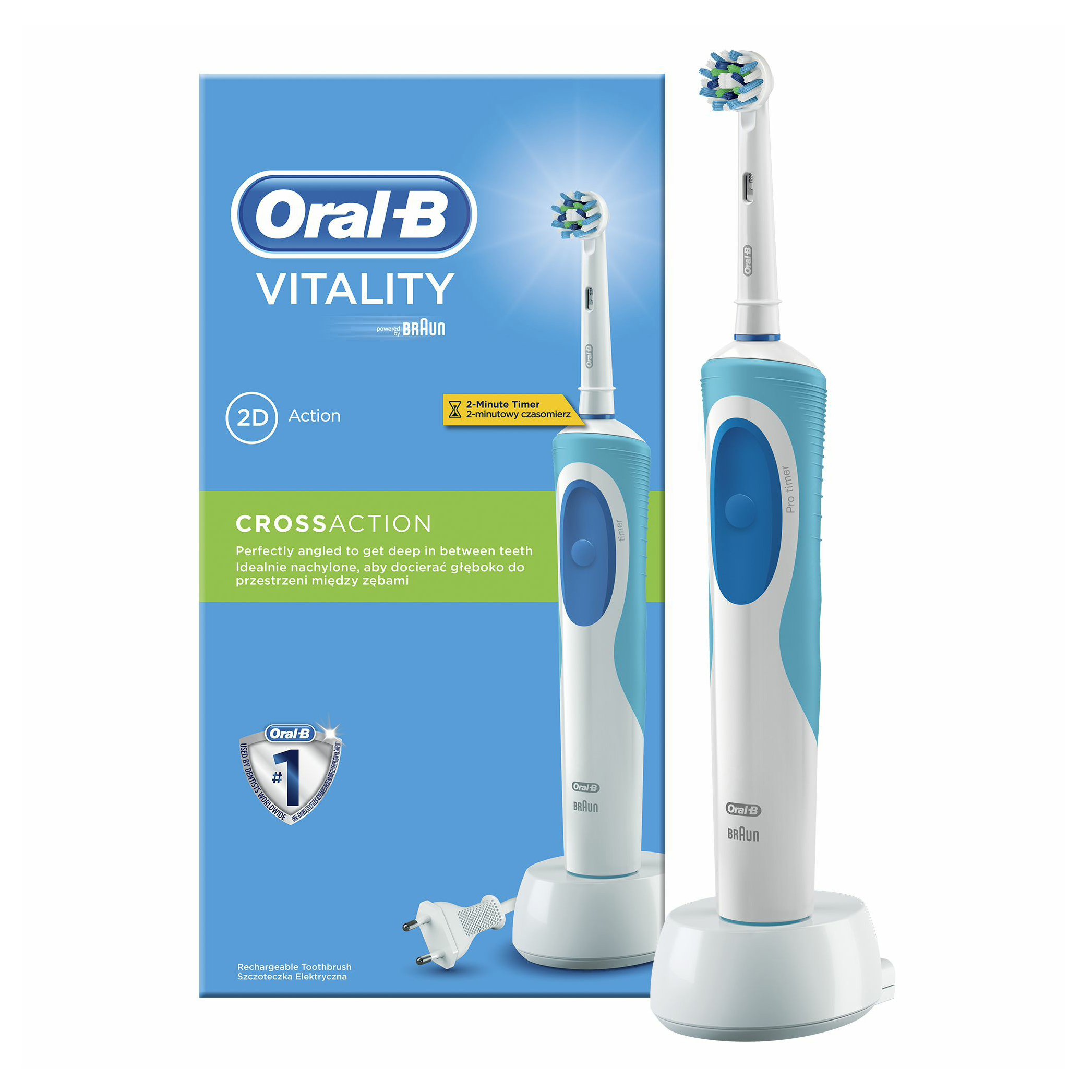 фото Зубная щетка электрическая oral-b vitality cross action blue