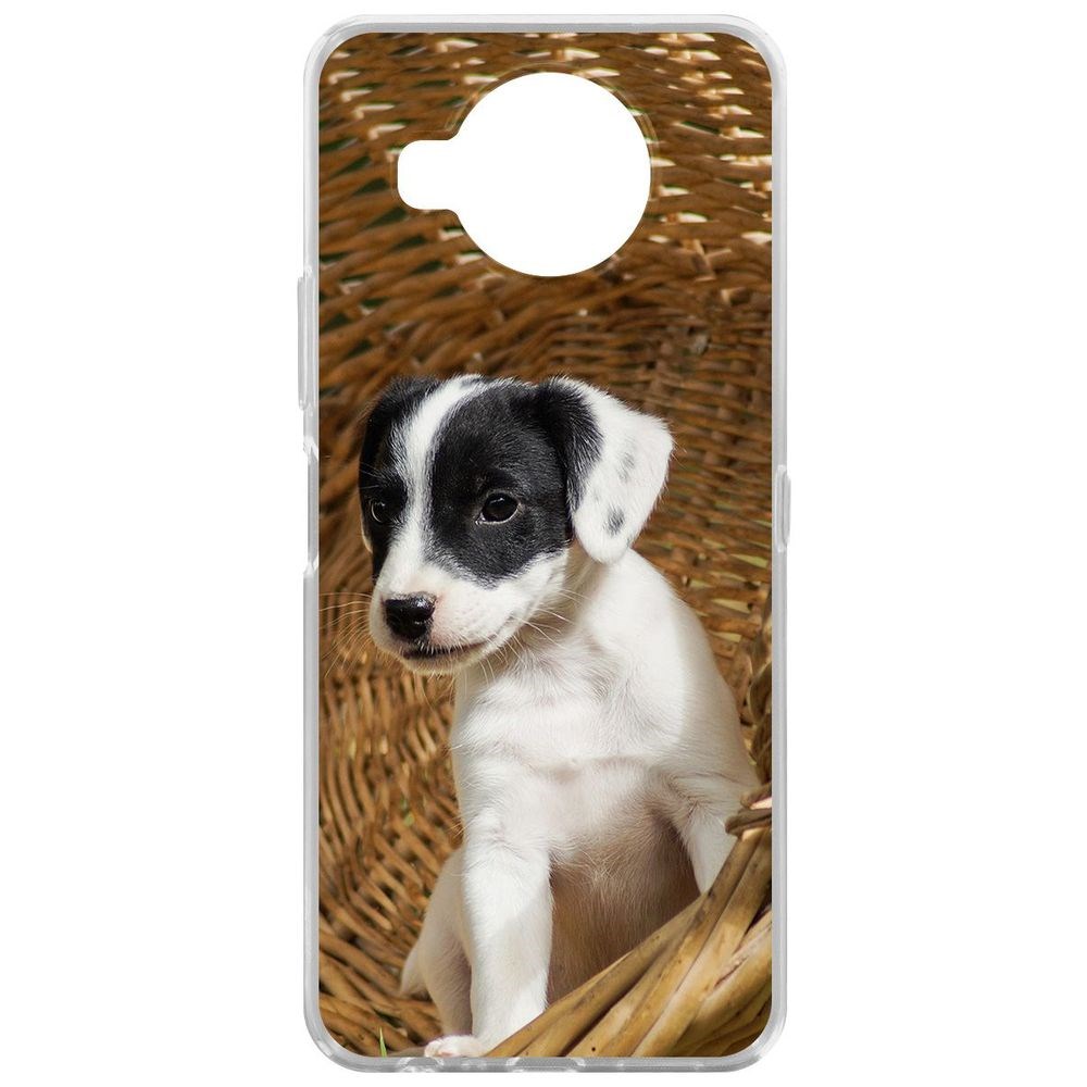 

Чехол-накладка Krutoff Clear Case Щенок в корзине для Nokia 8.3 5G, Прозрачный