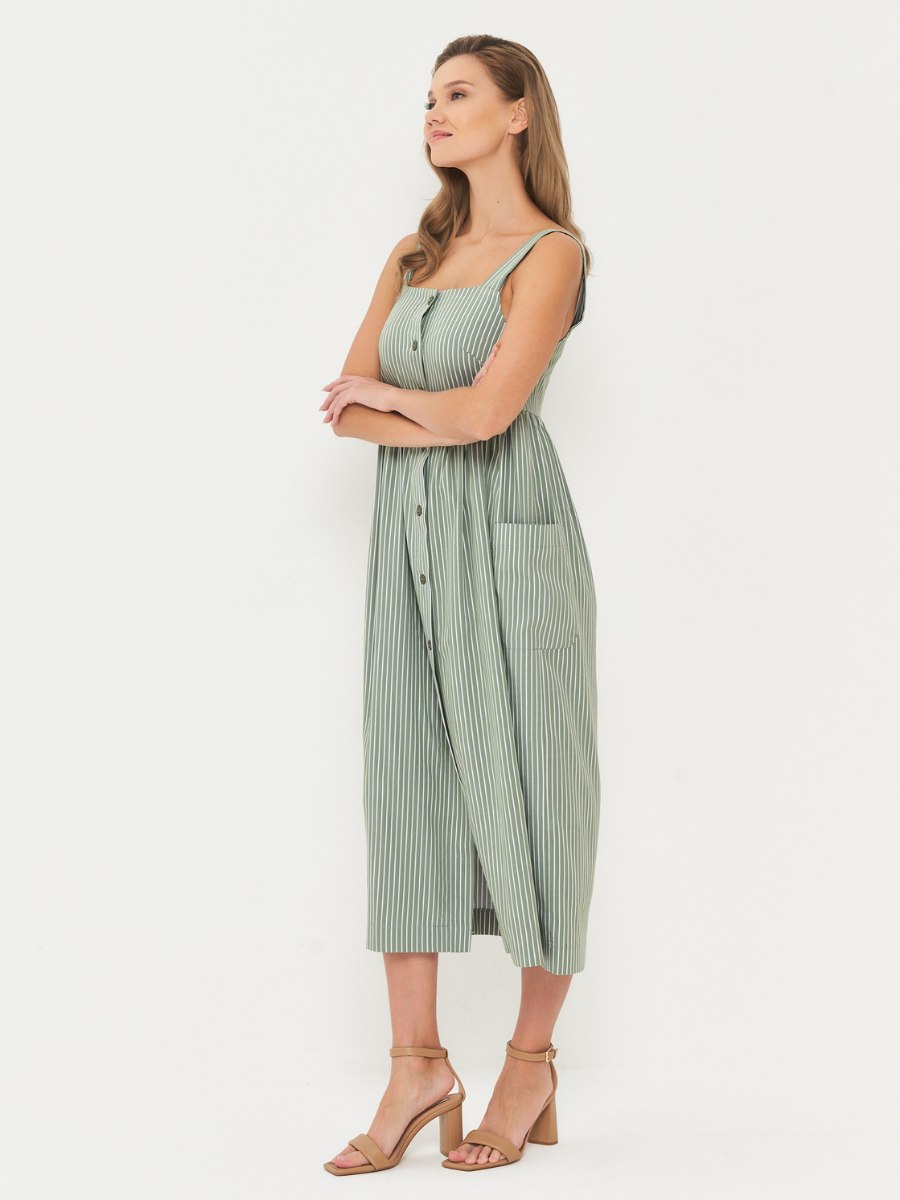 

Сарафан женский BE YOU 7221-30040 зеленый 46 RU, 7221-30040