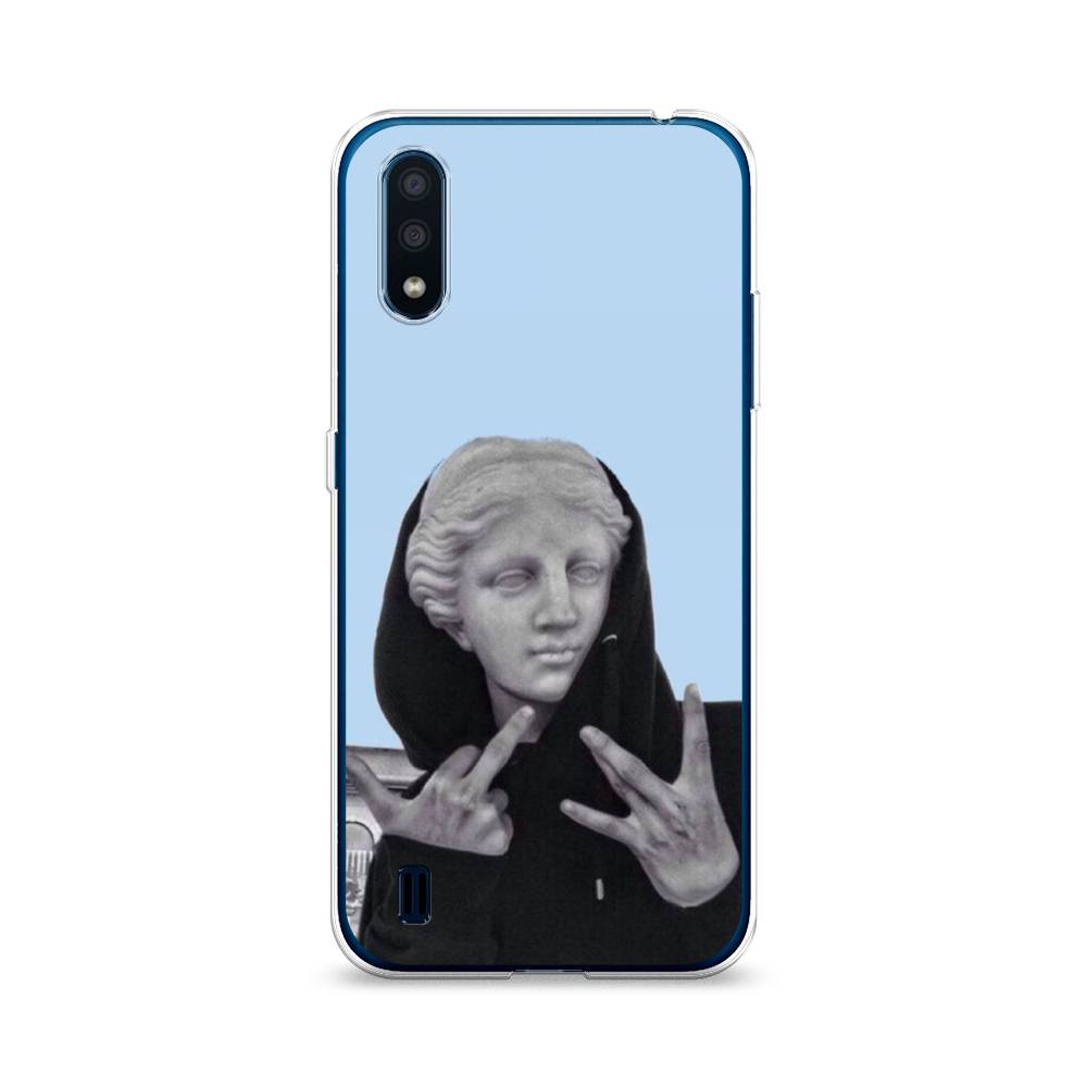 

Чехол Awog на Samsung Galaxy M01 / Самсунг M01 "SWAG статуя", Голубой, 2101150-9