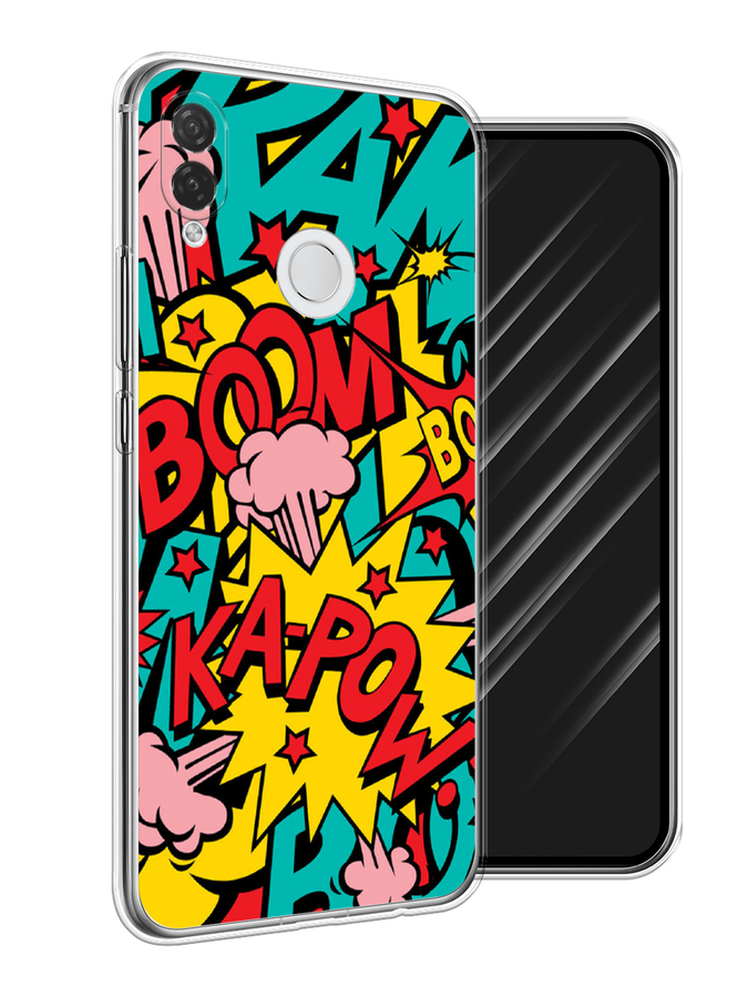 

Чехол Awog на Huawei P Smart Plus "Постер pop art", Голубой;желтый;красный, 68250-9