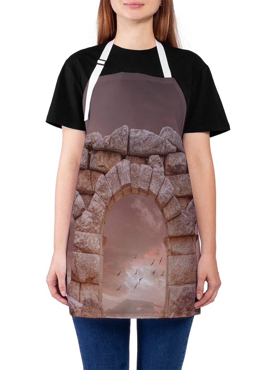 

Фартук женский JoyArty для готовки "Вершина дворца", универсальный размер