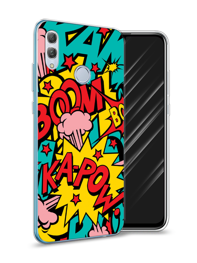 

Чехол Awog на Huawei P Smart 2019 "Постер pop art", Голубой;желтый;красный, 67250-9