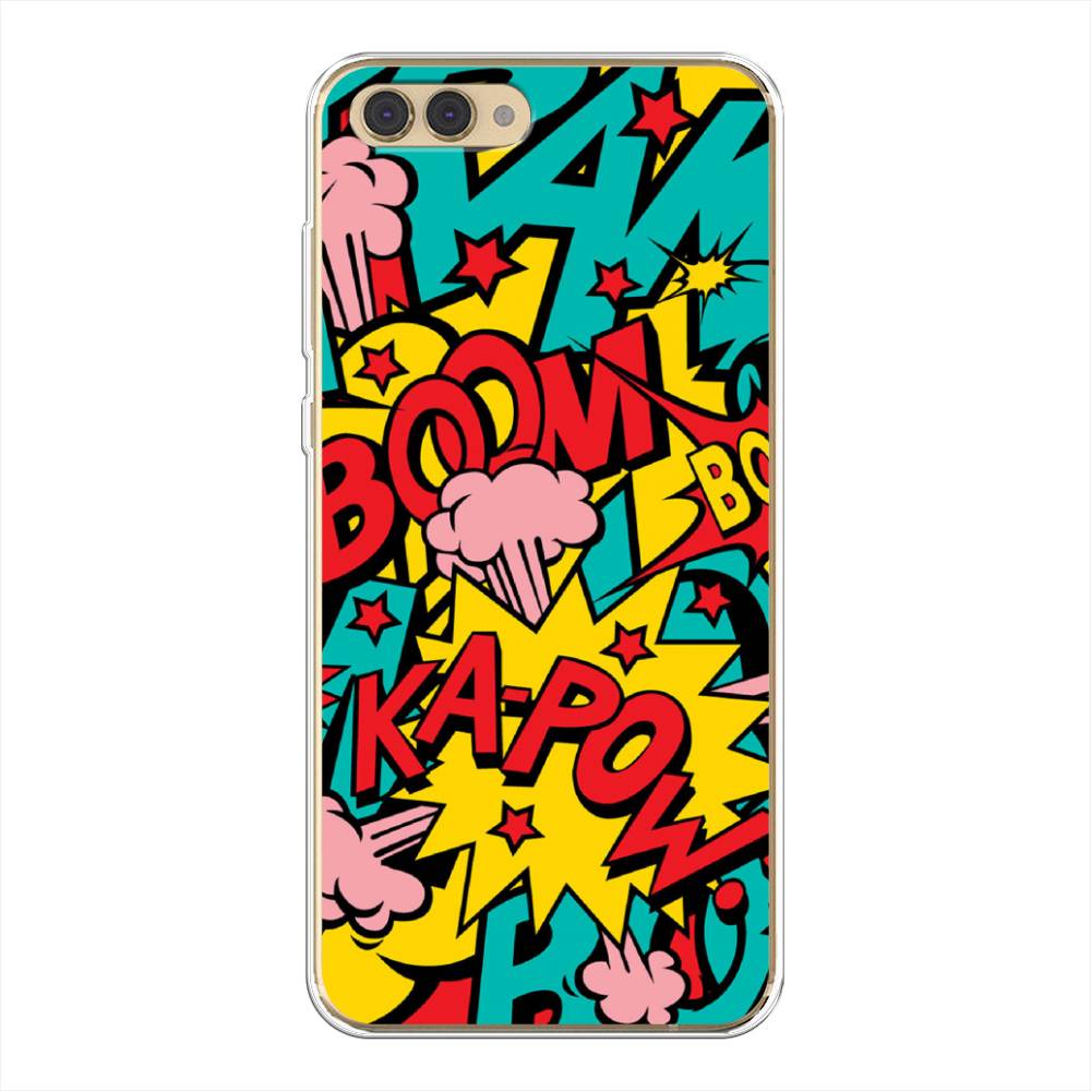 

Чехол Awog на Honor V10 (View 10) "Постер pop art", Голубой;желтый;красный, 65150-9