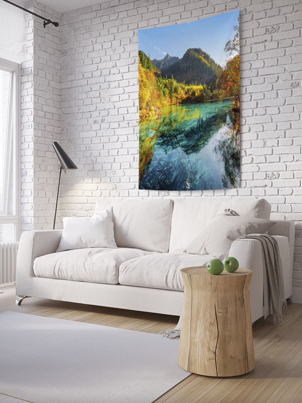 

Вертикальное фотопанно на стену JoyArty Водная гладь среди гор 150x200 см, Водная гладь среди гор