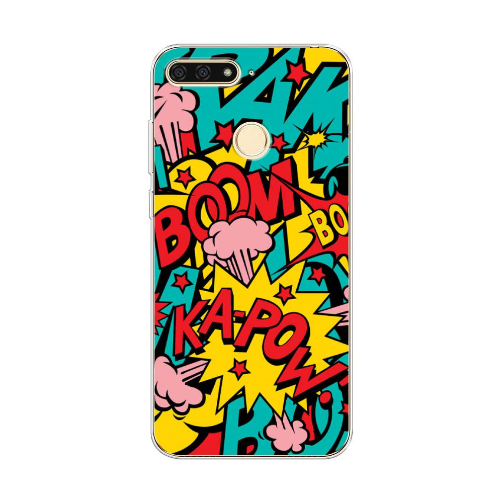 

Чехол Awog на Honor 7C "Постер pop art", Голубой;желтый;красный, 64550-9