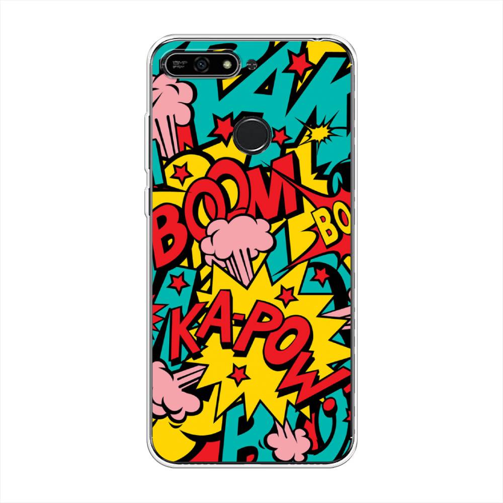 

Чехол Awog на Honor 7A Pro "Постер pop art", Голубой;желтый;красный, 65450-9