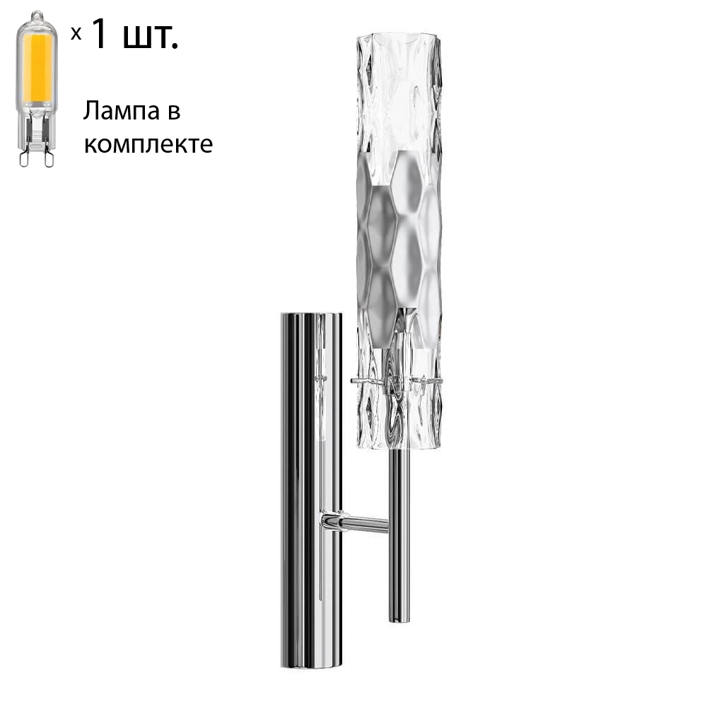 

Бра с лампочкой Crystal Lux Primavera AP1 Chrome+Lamps