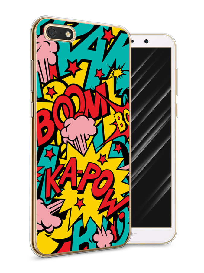 

Чехол Awog на Honor 7A "Постер pop art", Голубой;желтый;красный, 65250-9