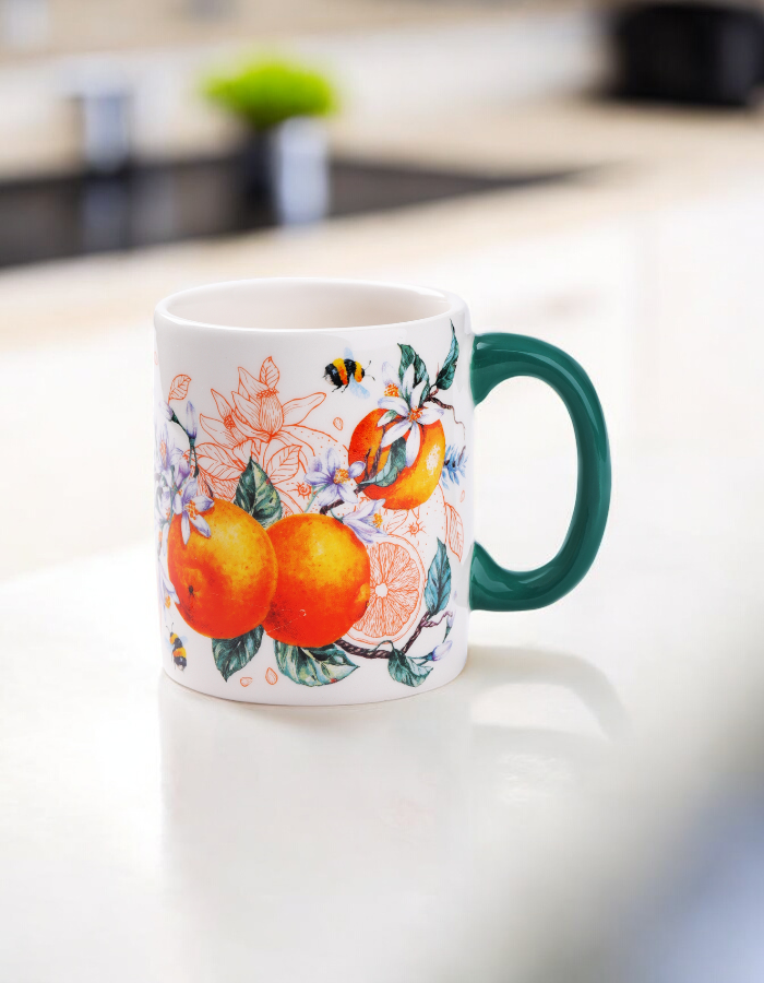

Кружка для чая Appetite Orange fruit керамическая, 350 мл