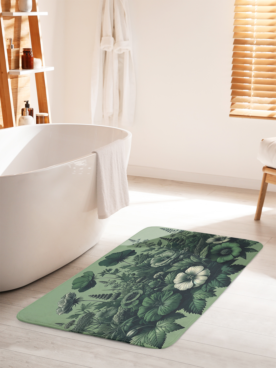 

Коврик для ванной туалета душа JoyArty "Полевые петунии", bath_sd1733_60x100