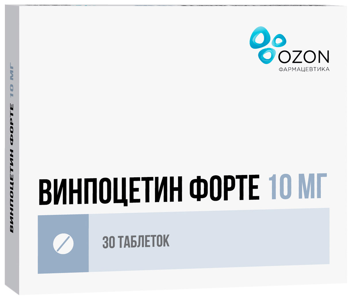 Купить Винпоцетин Форте таблетки 10 мг 30 шт., Озон ООО