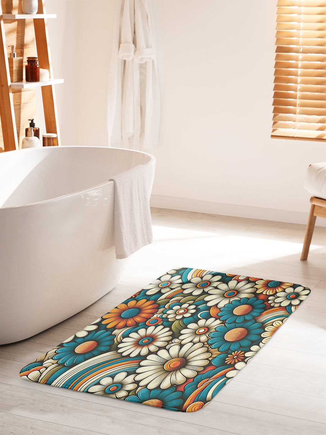 

Коврик для ванной туалета душа JoyArty "Веселые ромашки", bath_sd1729_60x100