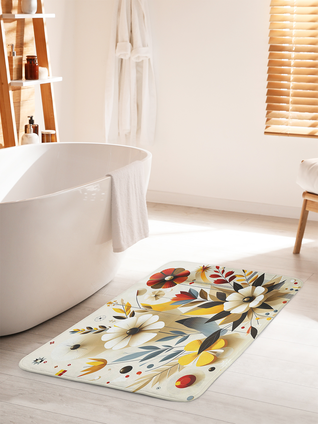 

Коврик для ванной туалета душа JoyArty "Арт цветы", bath_sd1722_60x100