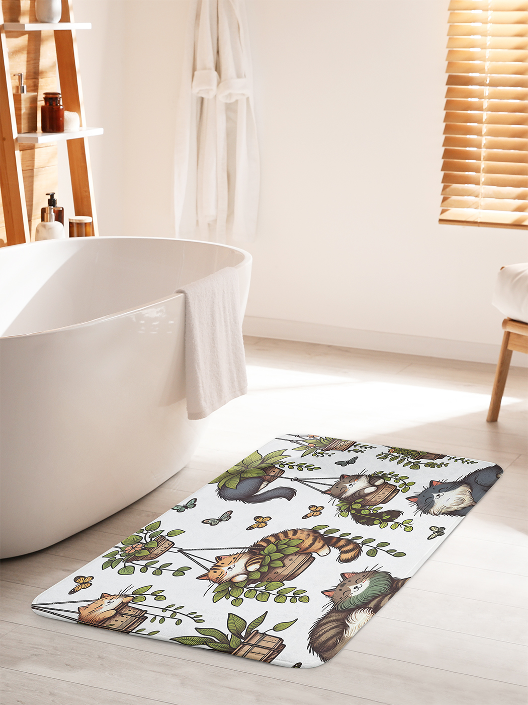 

Коврик для ванной туалета душа JoyArty "Шкодные коты", bath_sd1719_60x100