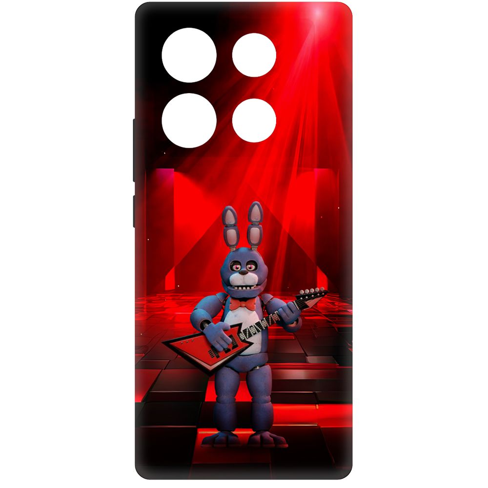 

Чехол-накладка Krutoff Soft Case ФНАФ - Бонни с гитарой для INFINIX Note 40 Pro черный