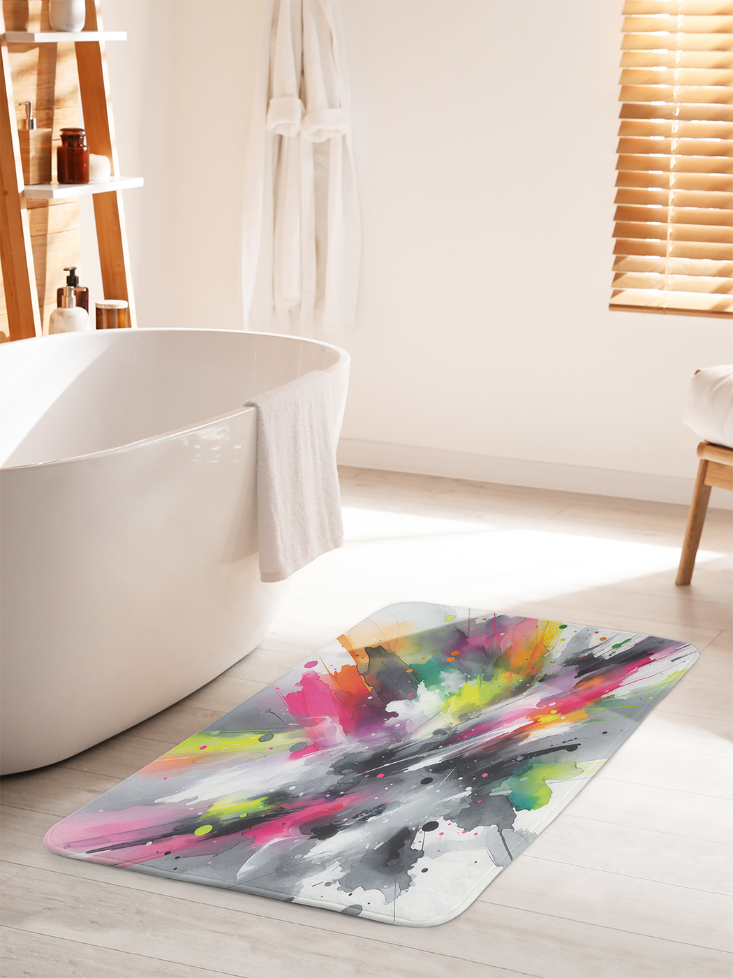 

Коврик для ванной туалета душа JoyArty "Неоновая картина", bath_sd1708_60x100