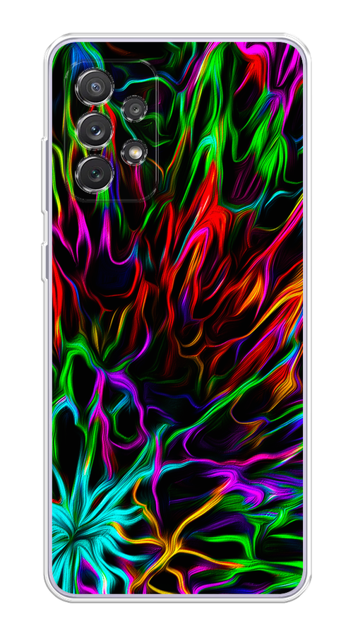 

Чехол на Samsung Galaxy A73 "Разноцветные разводы", Голубой;зеленый;оранжевый, 2104650-3