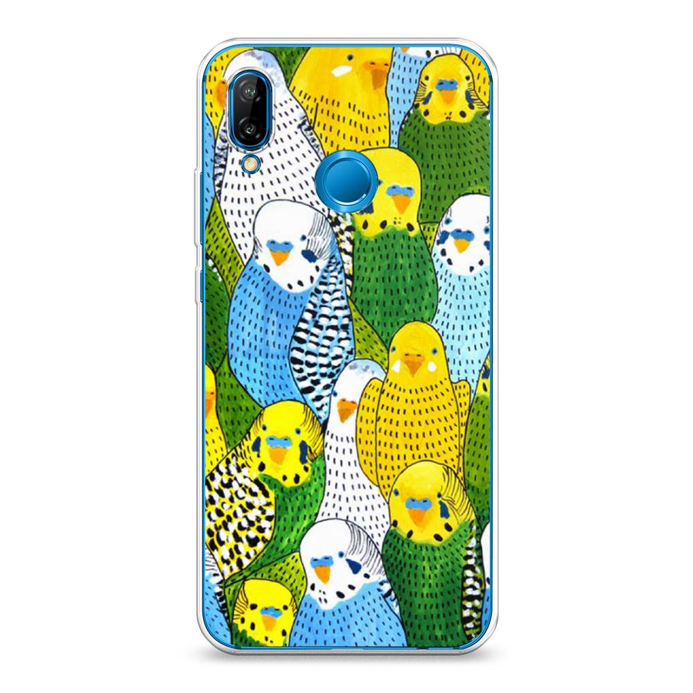 

Чехол Awog на Huawei P20 Lite "Попугаи", Желтый;зеленый;голубой, 64450-1