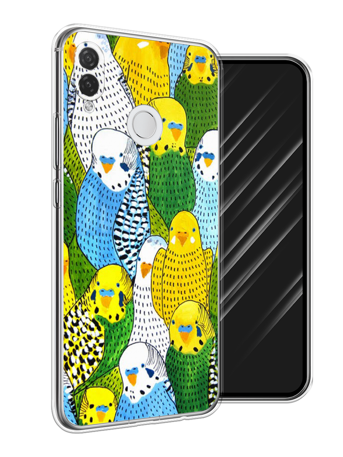 

Чехол Awog на Huawei P Smart Plus "Попугаи", Желтый;зеленый;голубой, 68250-1