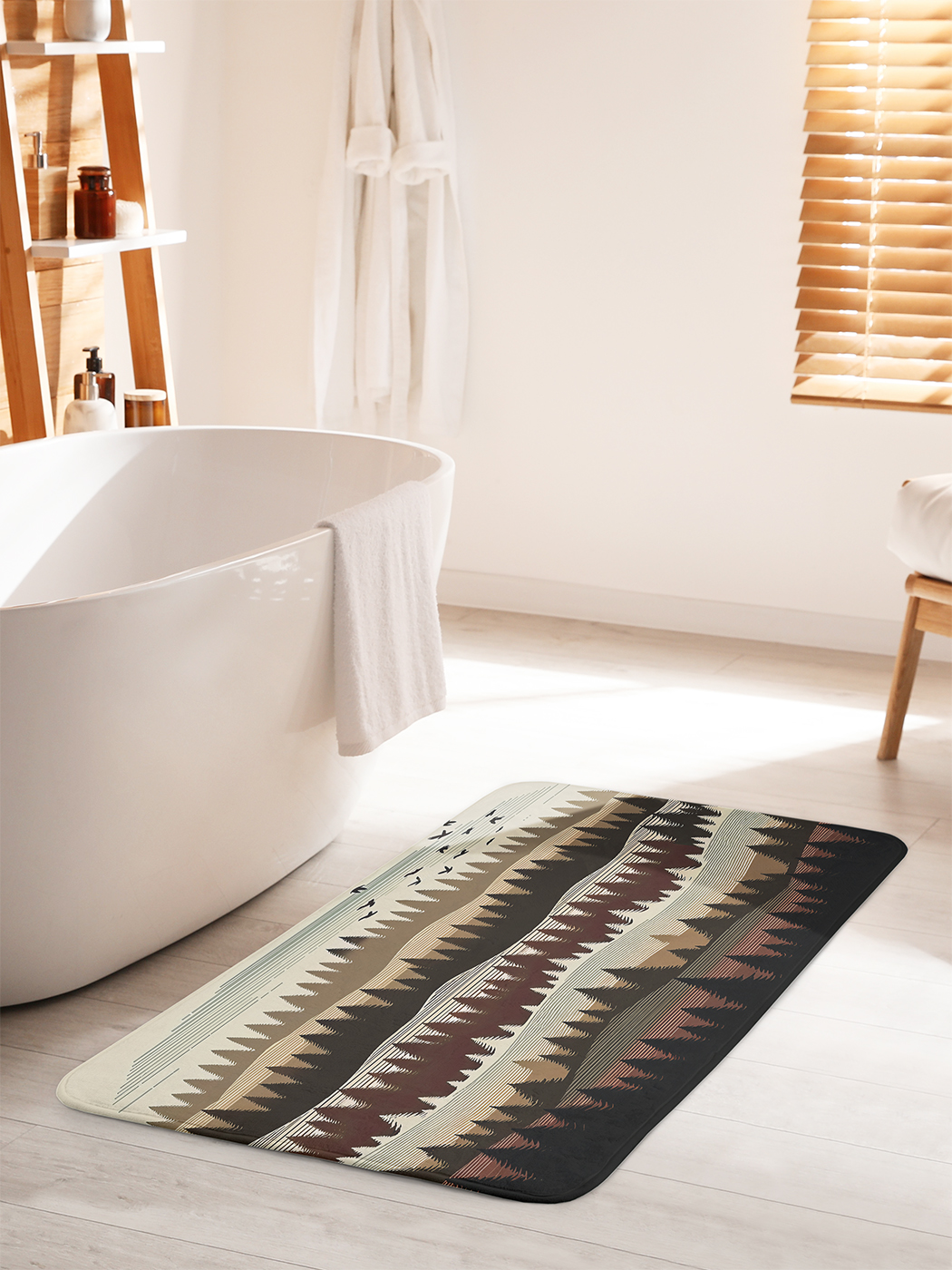 

Коврик для ванной туалета душа JoyArty "Лес на холмах", bath_sd1678_60x100