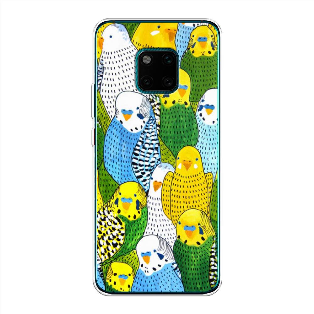 

Чехол Awog на Huawei Mate 20 Pro "Попугаи", Желтый;зеленый;голубой, 67050-1