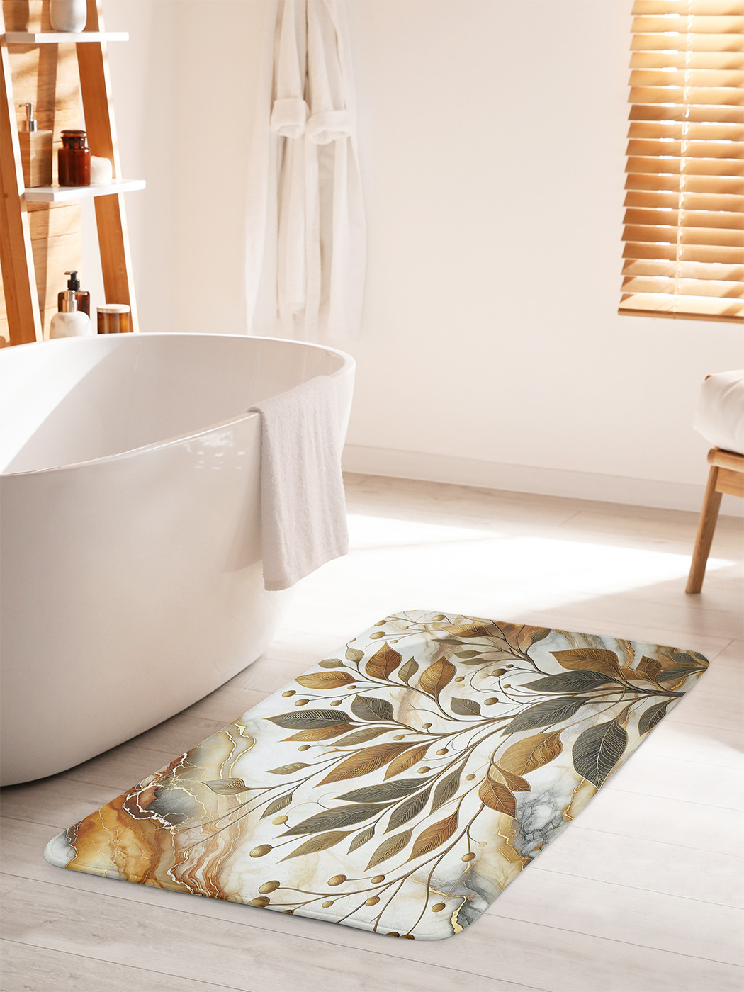Коврик для ванной туалета JoyArty Коричневый мрамор bath_sd1671_60x100 1649₽