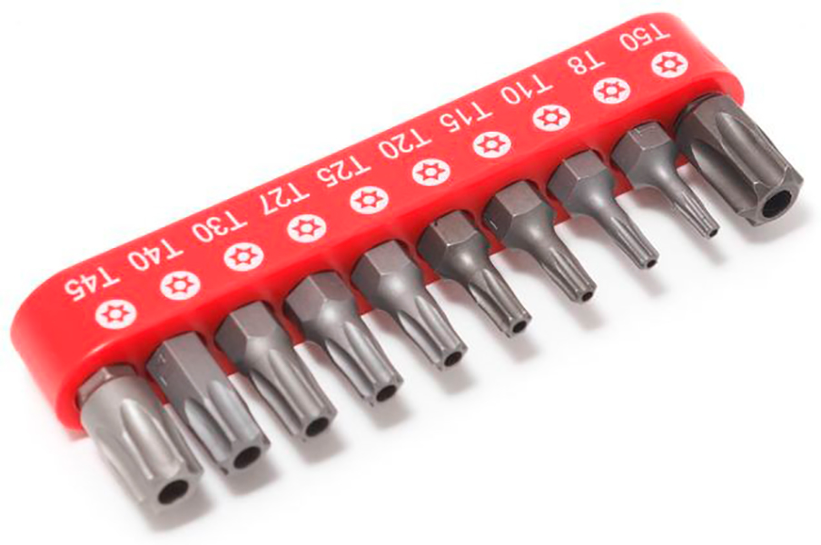 Набор Бит Torx, 10 Пр: Th 8, 10, 15, 20, 25, 27, 30, 40, 45, 50-25 Мм, 1/4 Inch