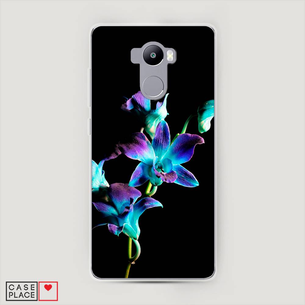 

Пластиковый чехол "Синий цветок на черном" на Xiaomi Redmi 4