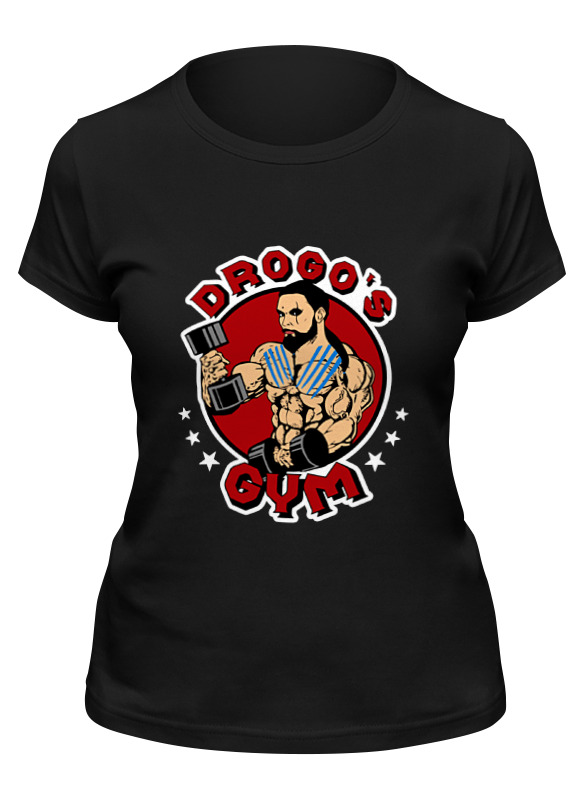 

Футболка женская Printio Drogo's gym черная 2XL, Drogo's gym