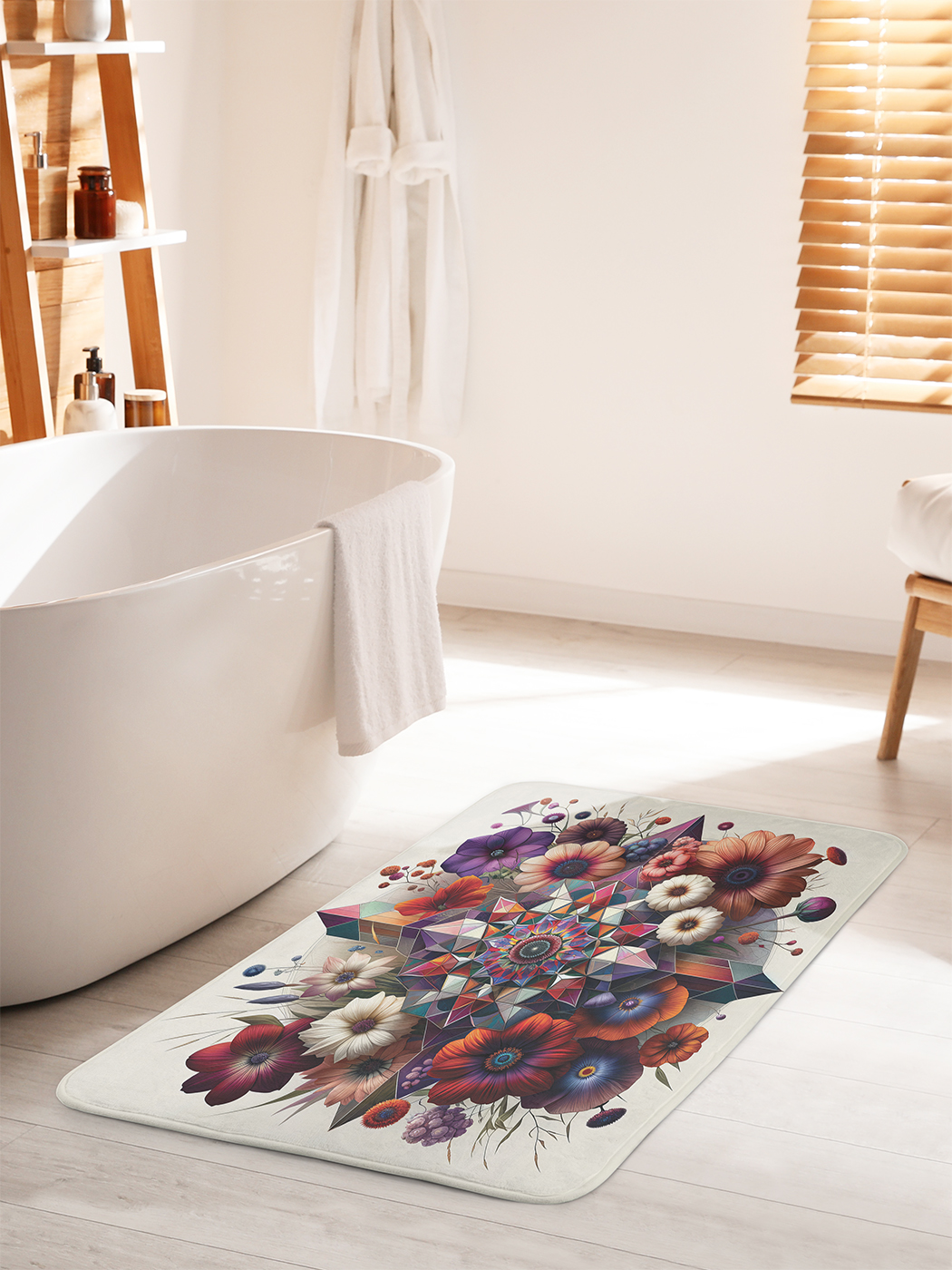 

Коврик для ванной туалета душа JoyArty "Геометрическая живопись", bath_sd1650_60x100