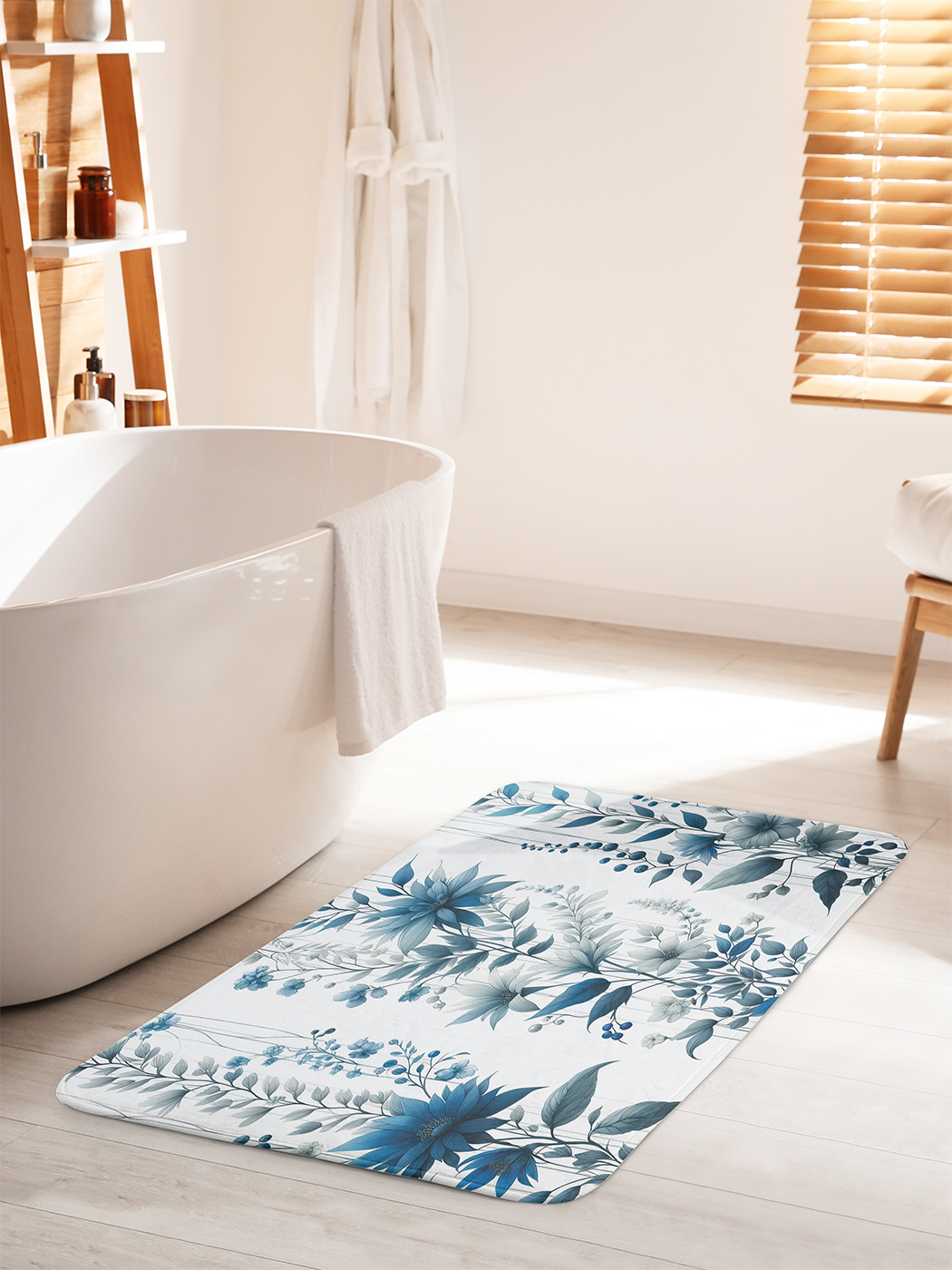 

Коврик для ванной туалета душа JoyArty "Цветы на веточках", bath_sd1646_60x100