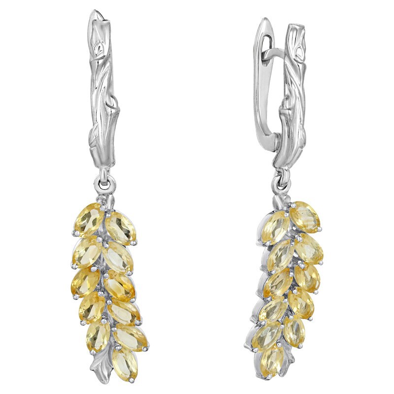 

Серьги из серебра с цитрином LAZURIT-ONLINE 7855NP, 7855NP