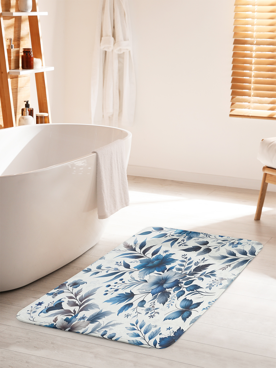

Коврик для ванной туалета душа JoyArty "Мотивы гжели", bath_sd1641_60x100