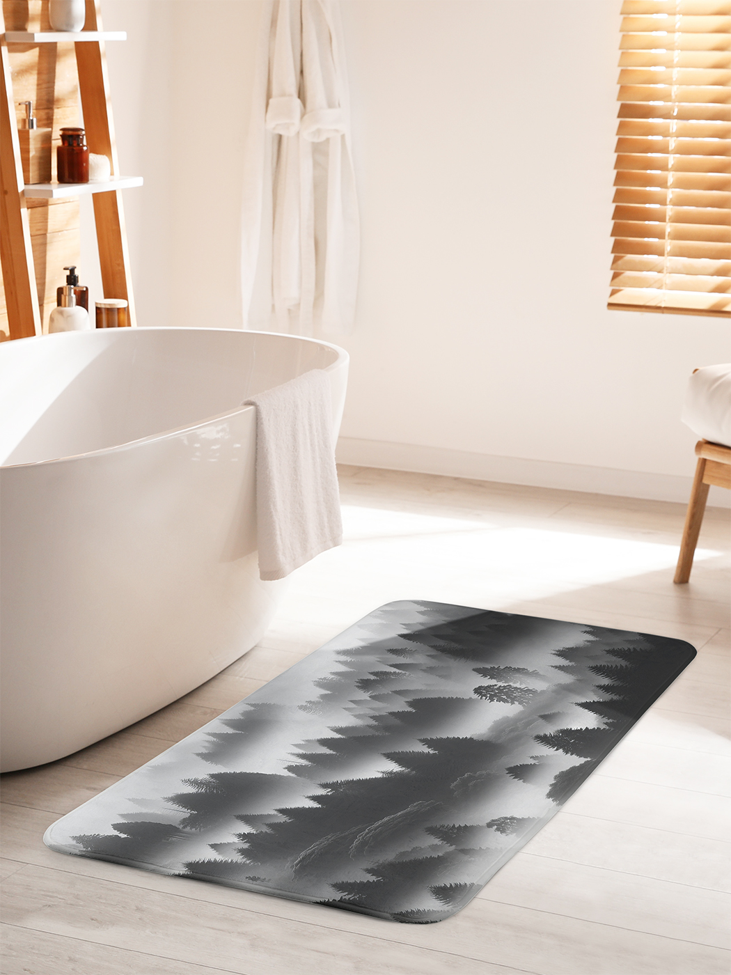 

Коврик для ванной туалета душа JoyArty "Лес в тумане", bath_sd1622_60x100