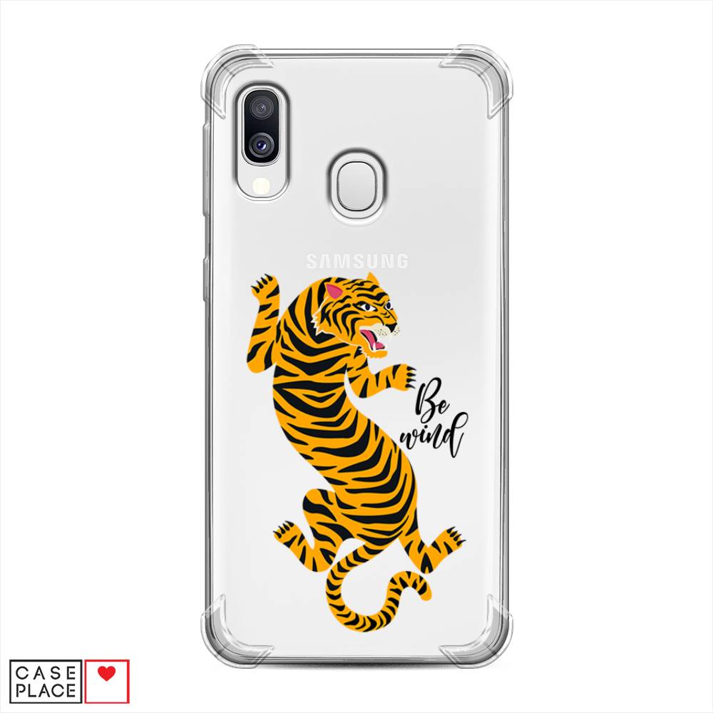 фото Противоударный силиконовый чехол "tiger be wind" на samsung galaxy a40 awog