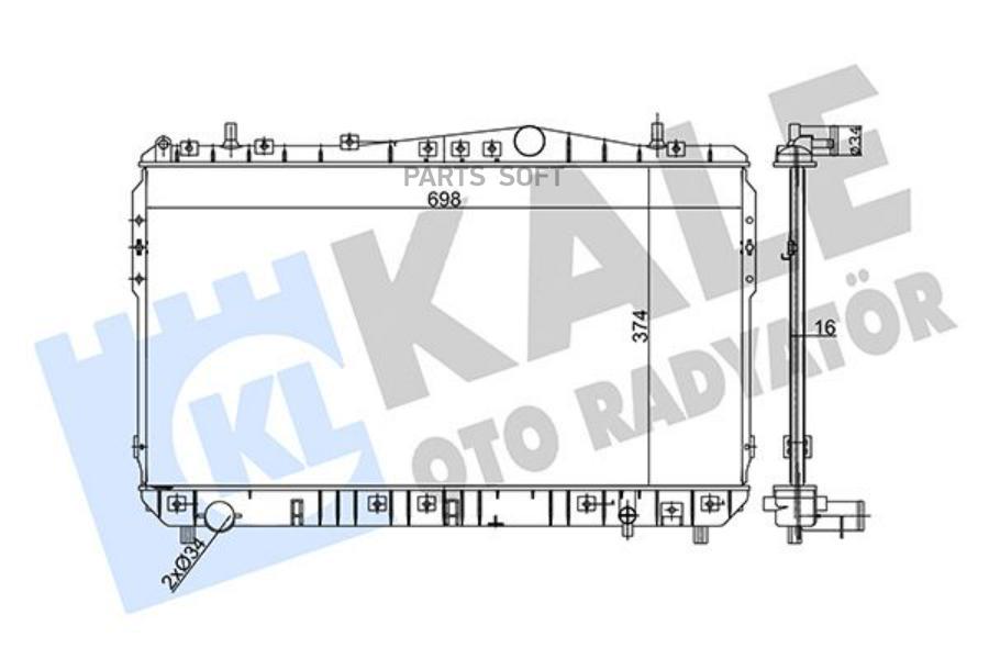 

356255 Радиатор Системы Охлаждения Chevrolet, Daewoo Lacetti/Nubira 1.4-1.8 05>