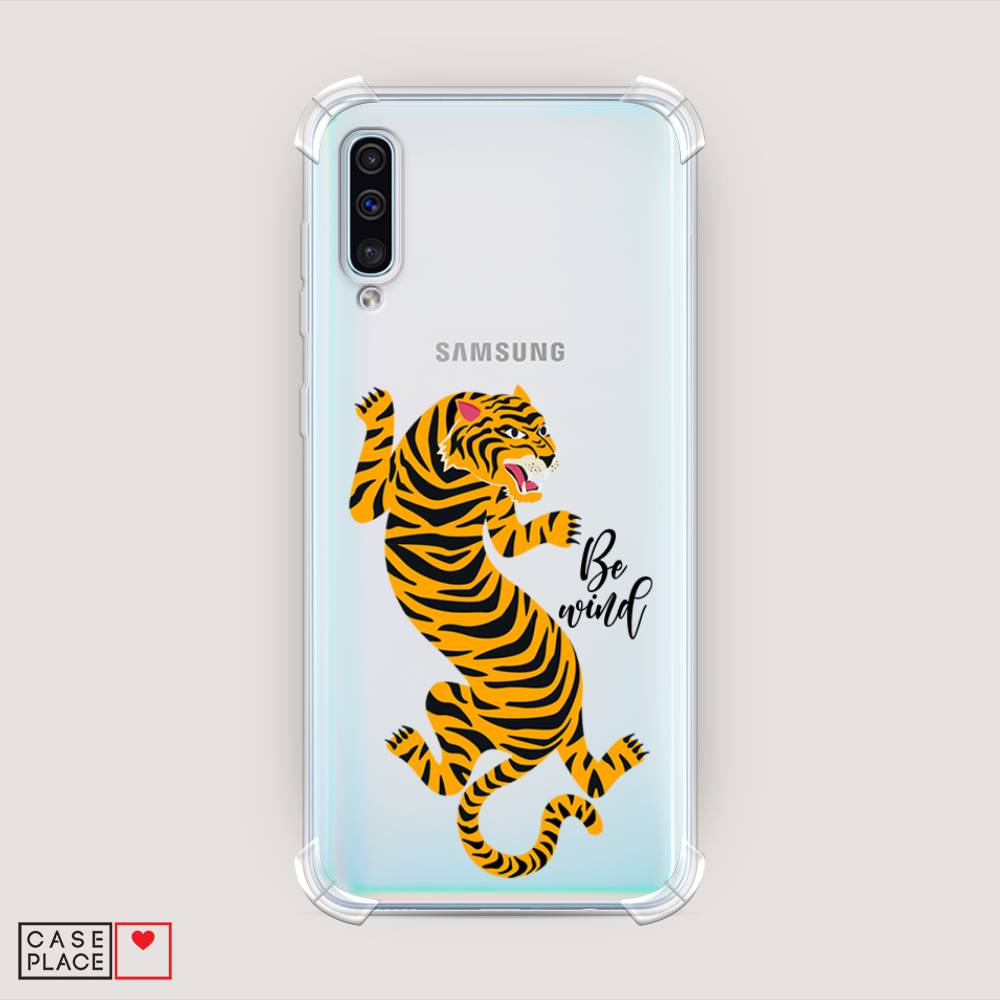 фото Противоударный силиконовый чехол "tiger be wind" на samsung galaxy a30s awog