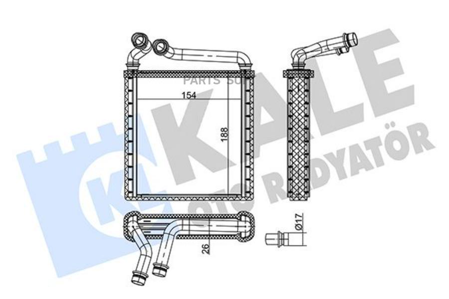 

346745 Радиатор Печки Skoda Superb/Yeti, Vw Golf/Passat/Tiguan 1.2-3.6I/Tdi 03>