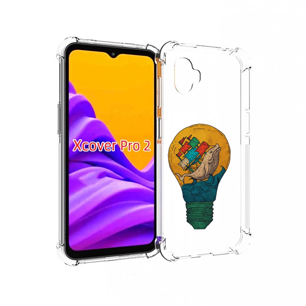 Чехол MyPads кит в лампочке с парусами для Samsung Galaxy Xcover Pro 2