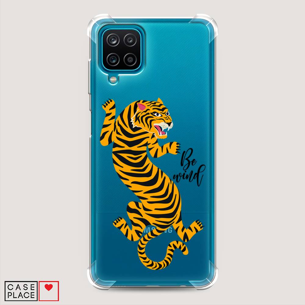 фото Противоударный силиконовый чехол "tiger be wind" на samsung galaxy a12 awog