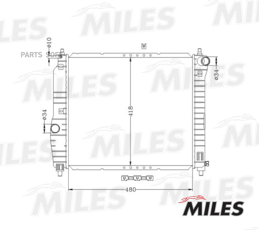 

Радиатор (Механическая Сборка) Chevrolet Aveo 1.2/1.4 M/T 05-) (Nissens 61636) Acrm023 Mil