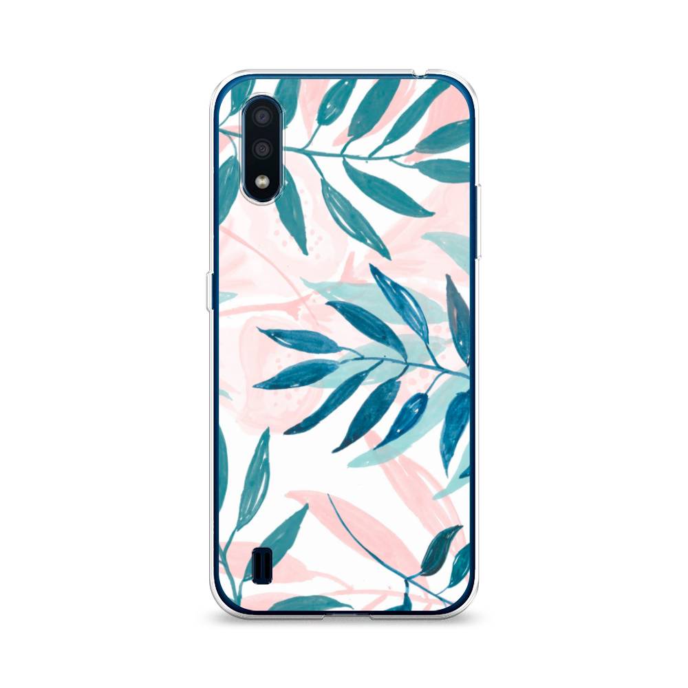 

Чехол Awog на Samsung Galaxy M01 / Самсунг M01 "Акварельные веточки", Синий;зеленый;розовый, 2101150-7