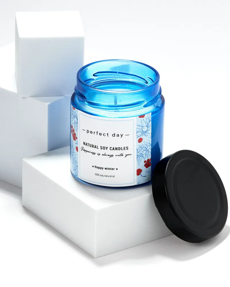 

Свеча ароматическая Счастливая зима морозный можжевельник, Happy winter / Счастливая зима морозный можжевельник