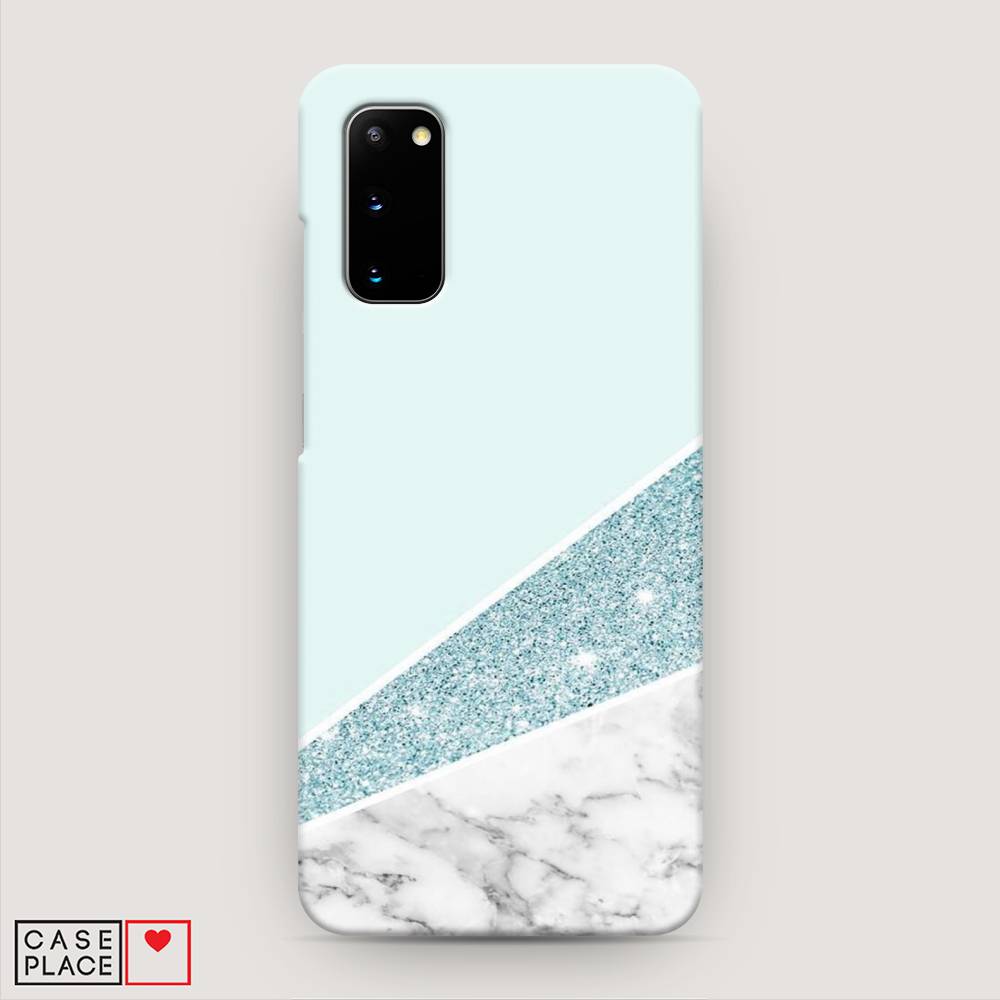 

Пластиковый чехол "Мрамор с голубыми блестками" на Samsung Galaxy S20, 29220-2