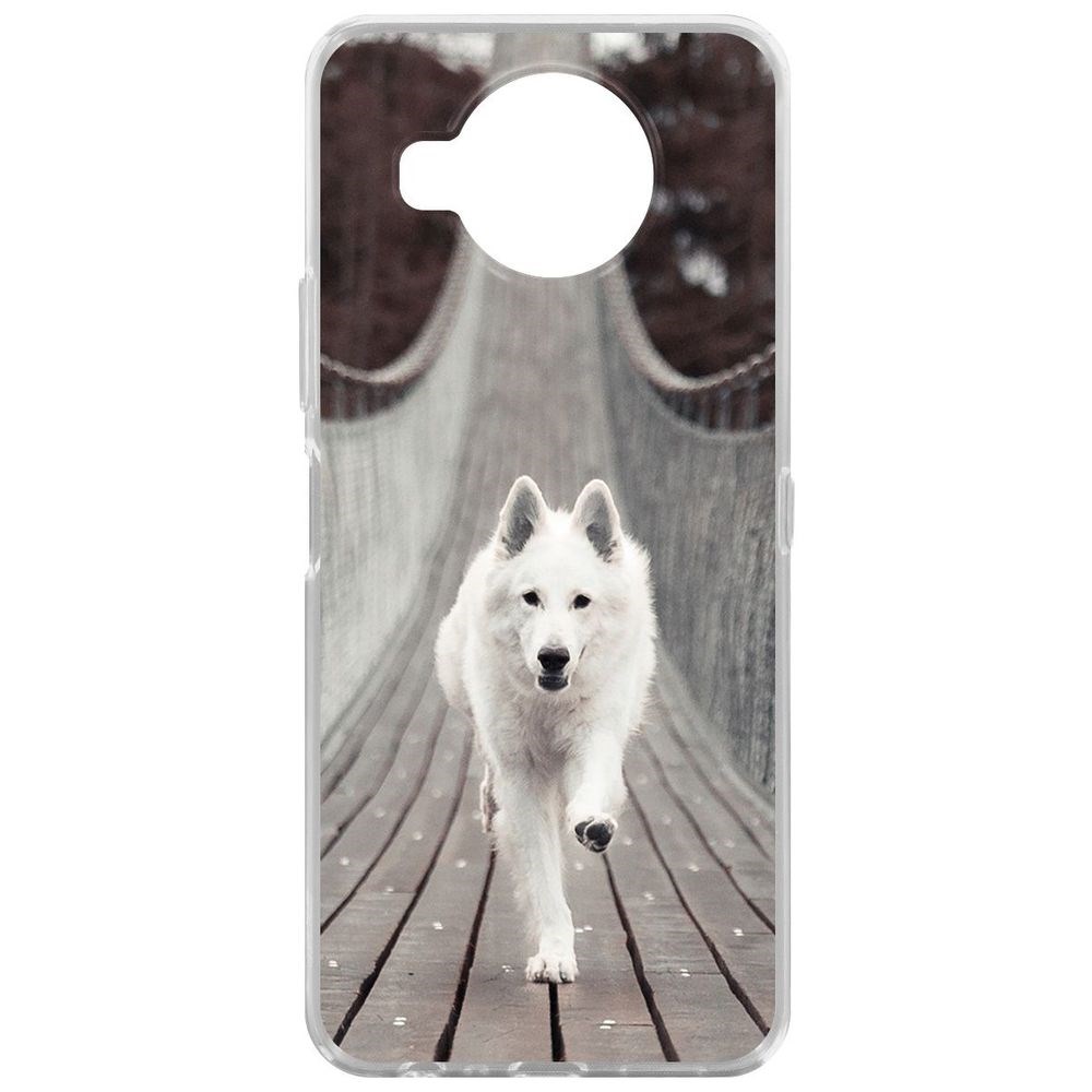 

Чехол-накладка Krutoff Clear Case Пес на мосту для Nokia 8.3 5G, Прозрачный
