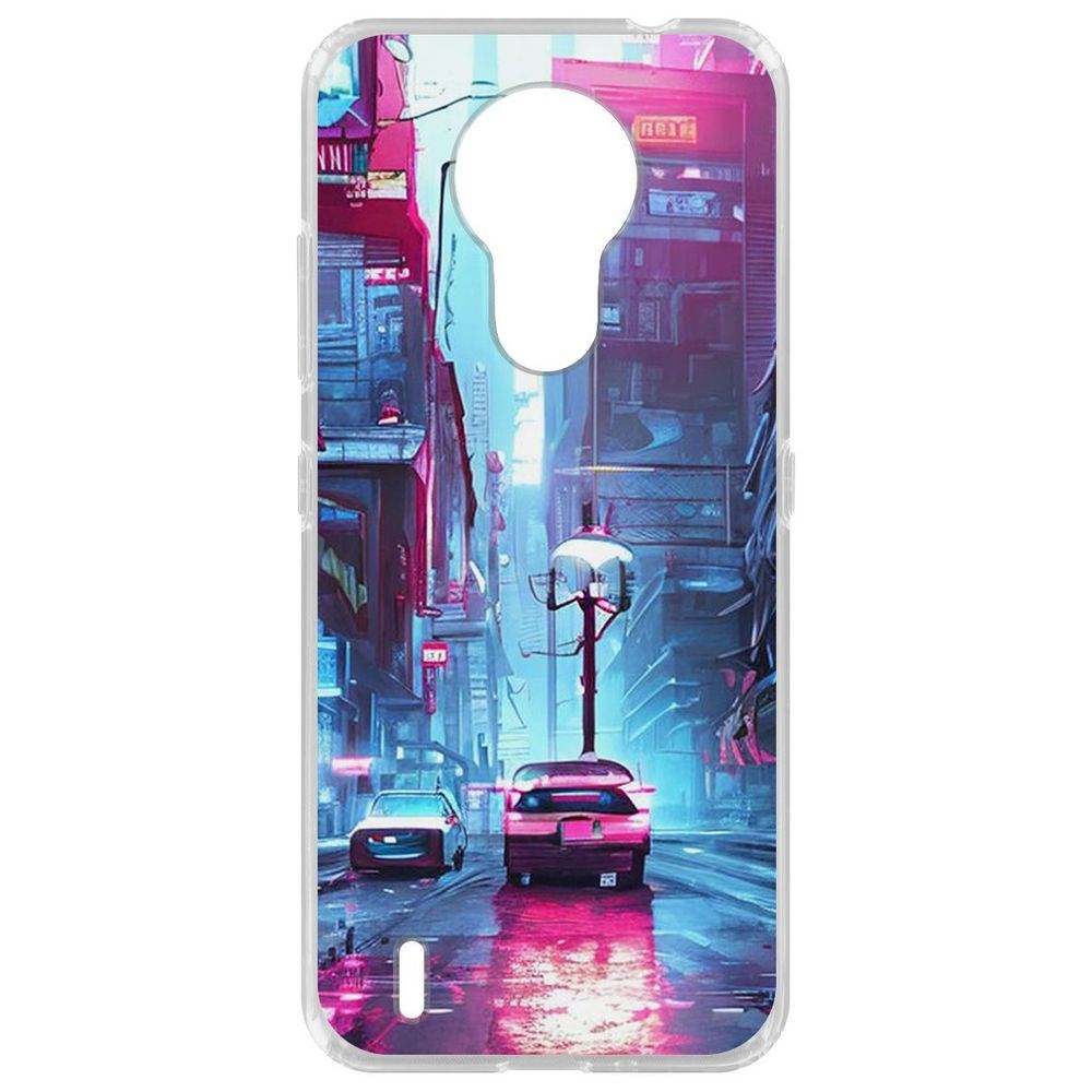 

Чехол-накладка Krutoff Clear Case Киберпанк Улица для Nokia 1.4, Прозрачный